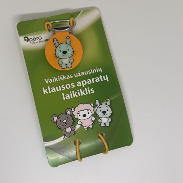 Vaikiškas užausinių klausos aparatų laikiklis Zuikutis